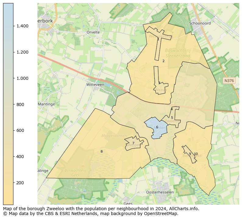 Image of the borough Zweeloo at the map. This image is used as introduction to this page. This page shows a lot of information about the population in the borough Zweeloo (such as the distribution by age groups of the residents, the composition of households, whether inhabitants are natives or Dutch with an immigration background, data about the houses (numbers, types, price development, use, type of property, ...) and more (car ownership, energy consumption, ...) based on open data from the Dutch Central Bureau of Statistics and various other sources!