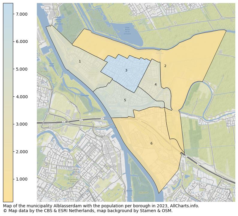 Map of the municipality Alblasserdam with the population per borough in 2023. This page shows a lot of information about residents (such as the distribution by age groups, family composition, gender, native or Dutch with an immigration background, ...), homes (numbers, types, price development, use, type of property, ...) and more (car ownership, energy consumption, ...) based on open data from the Dutch Central Bureau of Statistics and various other sources!
