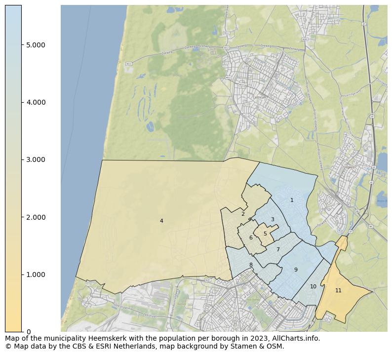 Map of the municipality Heemskerk with the population per borough in 2023. This page shows a lot of information about residents (such as the distribution by age groups, family composition, gender, native or Dutch with an immigration background, ...), homes (numbers, types, price development, use, type of property, ...) and more (car ownership, energy consumption, ...) based on open data from the Dutch Central Bureau of Statistics and various other sources!