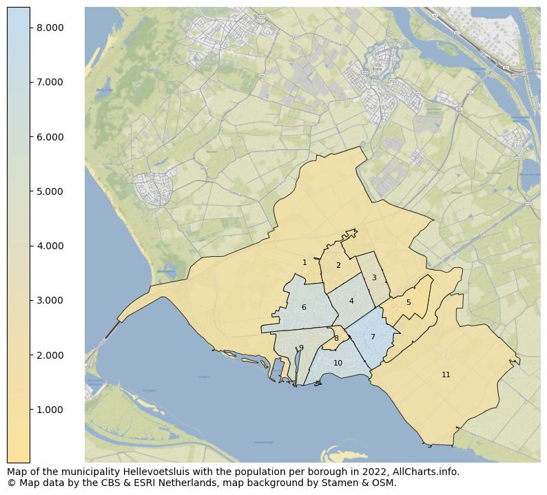 Map of the municipality Hellevoetsluis with the population per borough in 2022. This page shows a lot of information about residents (such as the distribution by age groups, family composition, gender, native or Dutch with an immigration background, ...), homes (numbers, types, price development, use, type of property, ...) and more (car ownership, energy consumption, ...) based on open data from the Dutch Central Bureau of Statistics and various other sources!