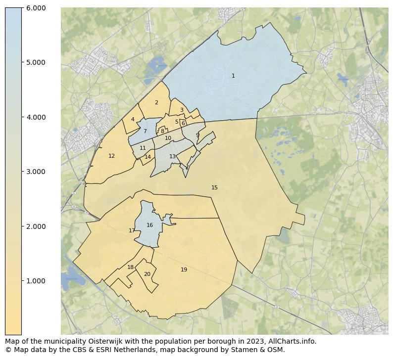 Map of the municipality Oisterwijk with the population per borough in 2023. This page shows a lot of information about residents (such as the distribution by age groups, family composition, gender, native or Dutch with an immigration background, ...), homes (numbers, types, price development, use, type of property, ...) and more (car ownership, energy consumption, ...) based on open data from the Dutch Central Bureau of Statistics and various other sources!