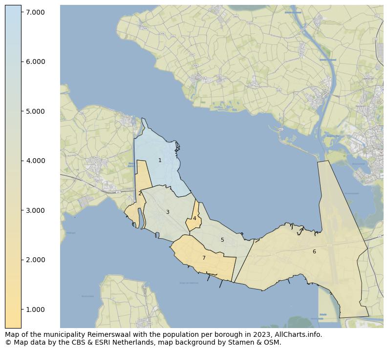 Map of the municipality Reimerswaal with the population per borough in 2023. This page shows a lot of information about residents (such as the distribution by age groups, family composition, gender, native or Dutch with an immigration background, ...), homes (numbers, types, price development, use, type of property, ...) and more (car ownership, energy consumption, ...) based on open data from the Dutch Central Bureau of Statistics and various other sources!