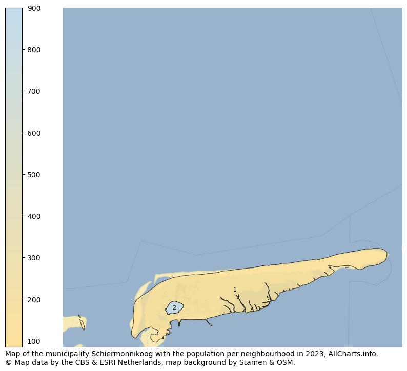 Map of the municipality Schiermonnikoog with the population per neighbourhood in 2023. This page shows a lot of information about residents (such as the distribution by age groups, family composition, gender, native or Dutch with an immigration background, ...), homes (numbers, types, price development, use, type of property, ...) and more (car ownership, energy consumption, ...) based on open data from the Dutch Central Bureau of Statistics and various other sources!