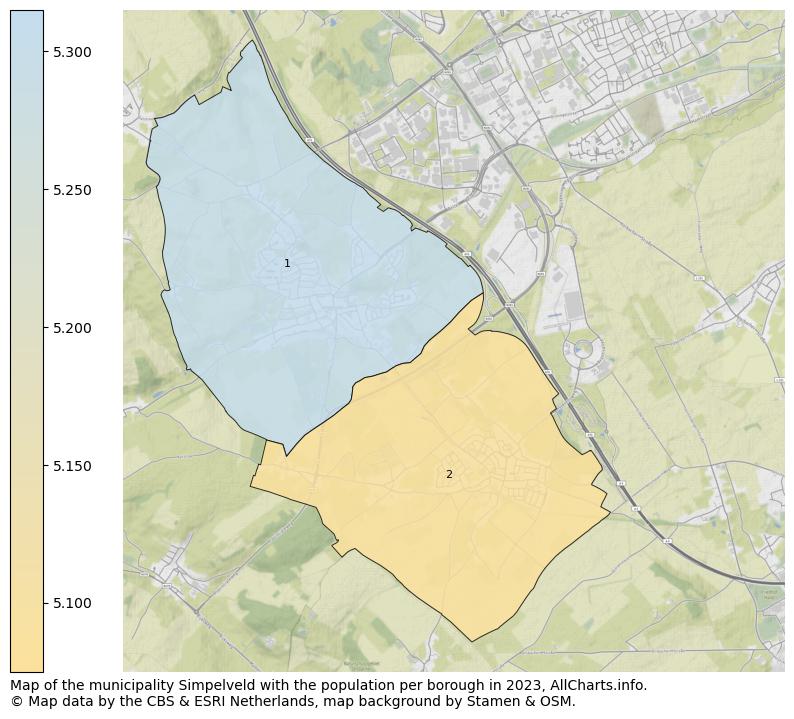 Map of the municipality Simpelveld with the population per borough in 2022. This page shows a lot of information about residents (such as the distribution by age groups, family composition, gender, native or Dutch with an immigration background, ...), homes (numbers, types, price development, use, type of property, ...) and more (car ownership, energy consumption, ...) based on open data from the Dutch Central Bureau of Statistics and various other sources!