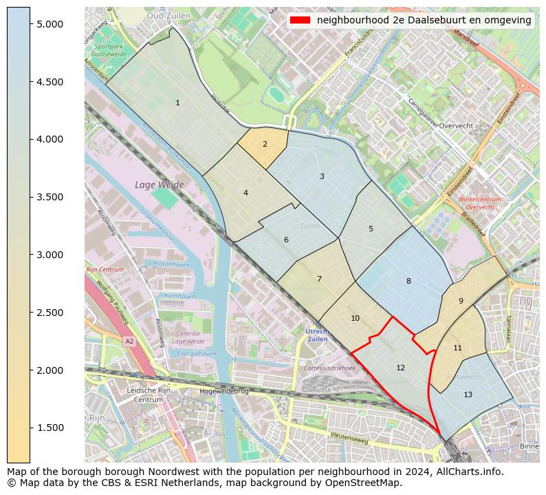 Image of the neighbourhood 2e Daalsebuurt en omgeving at the map. This image is used as introduction to this page. This page shows a lot of information about the population in the neighbourhood 2e Daalsebuurt en omgeving (such as the distribution by age groups of the residents, the composition of households, whether inhabitants are natives or Dutch with an immigration background, data about the houses (numbers, types, price development, use, type of property, ...) and more (car ownership, energy consumption, ...) based on open data from the Dutch Central Bureau of Statistics and various other sources!