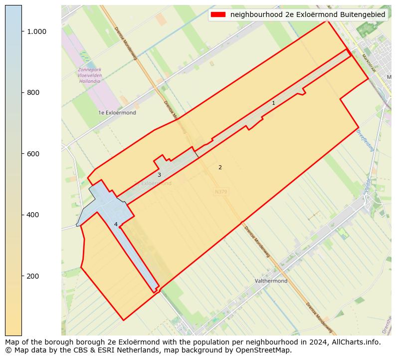 Image of the neighbourhood 2e Exloërmond Buitengebied at the map. This image is used as introduction to this page. This page shows a lot of information about the population in the neighbourhood 2e Exloërmond Buitengebied (such as the distribution by age groups of the residents, the composition of households, whether inhabitants are natives or Dutch with an immigration background, data about the houses (numbers, types, price development, use, type of property, ...) and more (car ownership, energy consumption, ...) based on open data from the Dutch Central Bureau of Statistics and various other sources!