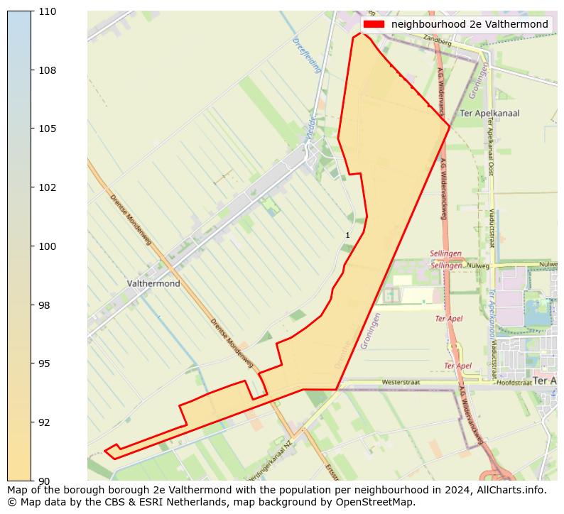 Image of the neighbourhood 2e Valthermond at the map. This image is used as introduction to this page. This page shows a lot of information about the population in the neighbourhood 2e Valthermond (such as the distribution by age groups of the residents, the composition of households, whether inhabitants are natives or Dutch with an immigration background, data about the houses (numbers, types, price development, use, type of property, ...) and more (car ownership, energy consumption, ...) based on open data from the Dutch Central Bureau of Statistics and various other sources!