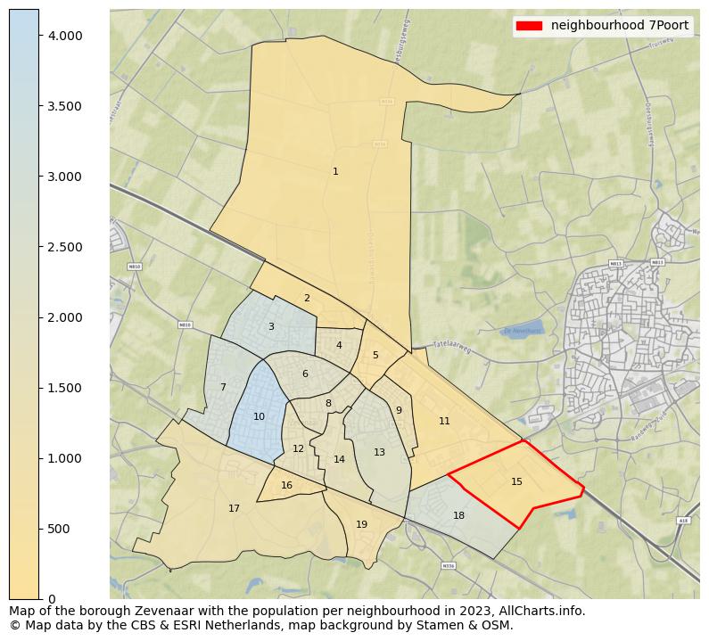 Map of the borough Zevenaar with the population per neighbourhood in 2023. This page shows a lot of information about residents (such as the distribution by age groups, family composition, gender, native or Dutch with an immigration background, ...), homes (numbers, types, price development, use, type of property, ...) and more (car ownership, energy consumption, ...) based on open data from the Dutch Central Bureau of Statistics and various other sources!