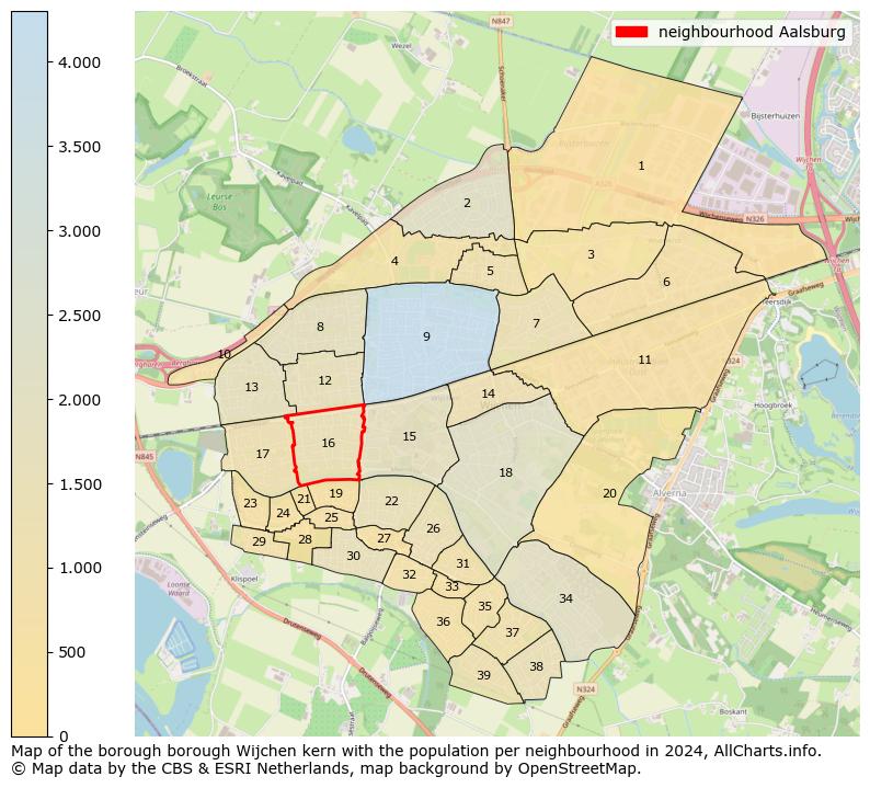 Image of the neighbourhood Aalsburg at the map. This image is used as introduction to this page. This page shows a lot of information about the population in the neighbourhood Aalsburg (such as the distribution by age groups of the residents, the composition of households, whether inhabitants are natives or Dutch with an immigration background, data about the houses (numbers, types, price development, use, type of property, ...) and more (car ownership, energy consumption, ...) based on open data from the Dutch Central Bureau of Statistics and various other sources!