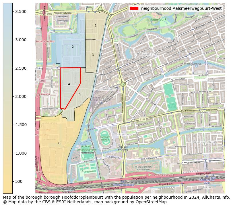 Image of the neighbourhood Aalsmeerwegbuurt-West at the map. This image is used as introduction to this page. This page shows a lot of information about the population in the neighbourhood Aalsmeerwegbuurt-West (such as the distribution by age groups of the residents, the composition of households, whether inhabitants are natives or Dutch with an immigration background, data about the houses (numbers, types, price development, use, type of property, ...) and more (car ownership, energy consumption, ...) based on open data from the Dutch Central Bureau of Statistics and various other sources!