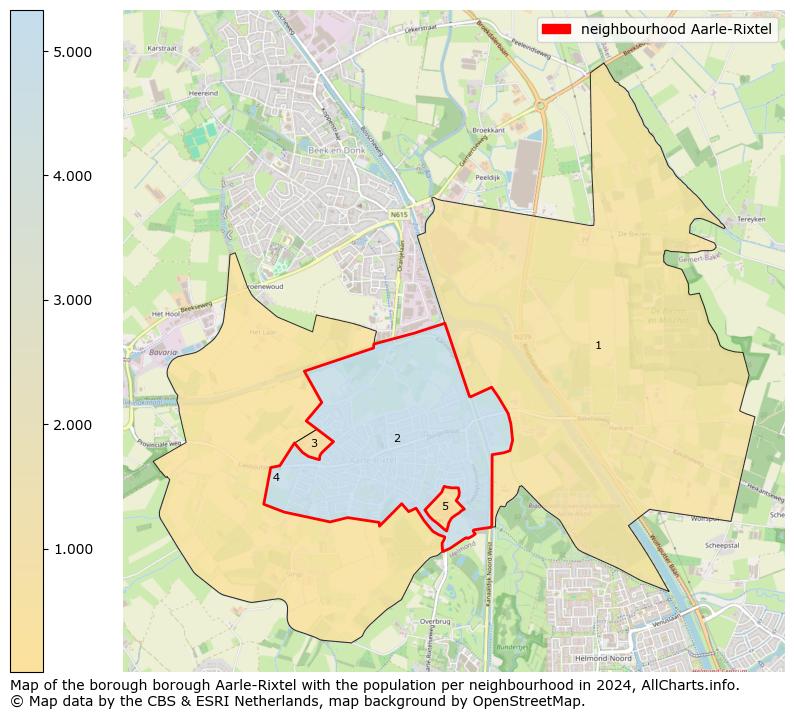 Image of the neighbourhood Aarle-Rixtel at the map. This image is used as introduction to this page. This page shows a lot of information about the population in the neighbourhood Aarle-Rixtel (such as the distribution by age groups of the residents, the composition of households, whether inhabitants are natives or Dutch with an immigration background, data about the houses (numbers, types, price development, use, type of property, ...) and more (car ownership, energy consumption, ...) based on open data from the Dutch Central Bureau of Statistics and various other sources!