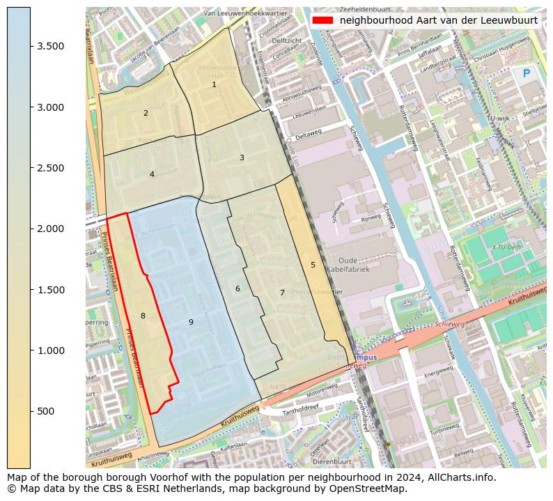 Image of the neighbourhood Aart van der Leeuwbuurt at the map. This image is used as introduction to this page. This page shows a lot of information about the population in the neighbourhood Aart van der Leeuwbuurt (such as the distribution by age groups of the residents, the composition of households, whether inhabitants are natives or Dutch with an immigration background, data about the houses (numbers, types, price development, use, type of property, ...) and more (car ownership, energy consumption, ...) based on open data from the Dutch Central Bureau of Statistics and various other sources!