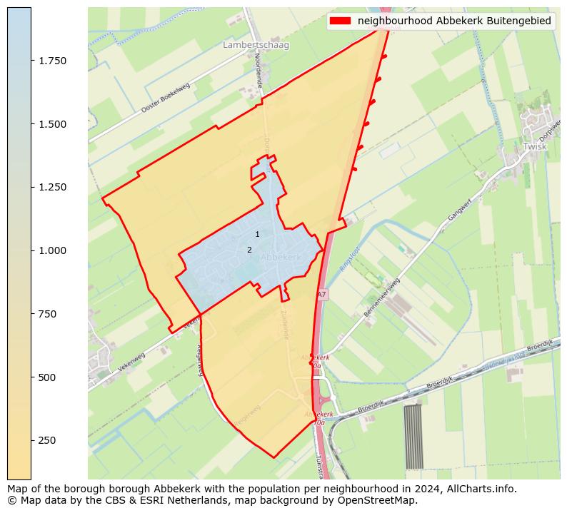 Image of the neighbourhood Abbekerk Buitengebied at the map. This image is used as introduction to this page. This page shows a lot of information about the population in the neighbourhood Abbekerk Buitengebied (such as the distribution by age groups of the residents, the composition of households, whether inhabitants are natives or Dutch with an immigration background, data about the houses (numbers, types, price development, use, type of property, ...) and more (car ownership, energy consumption, ...) based on open data from the Dutch Central Bureau of Statistics and various other sources!