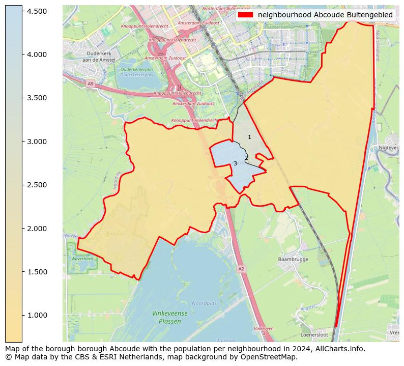 Image of the neighbourhood Abcoude Buitengebied at the map. This image is used as introduction to this page. This page shows a lot of information about the population in the neighbourhood Abcoude Buitengebied (such as the distribution by age groups of the residents, the composition of households, whether inhabitants are natives or Dutch with an immigration background, data about the houses (numbers, types, price development, use, type of property, ...) and more (car ownership, energy consumption, ...) based on open data from the Dutch Central Bureau of Statistics and various other sources!