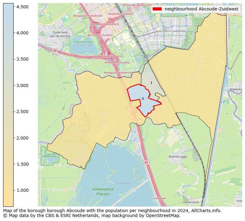 Image of the neighbourhood Abcoude-Zuidwest at the map. This image is used as introduction to this page. This page shows a lot of information about the population in the neighbourhood Abcoude-Zuidwest (such as the distribution by age groups of the residents, the composition of households, whether inhabitants are natives or Dutch with an immigration background, data about the houses (numbers, types, price development, use, type of property, ...) and more (car ownership, energy consumption, ...) based on open data from the Dutch Central Bureau of Statistics and various other sources!