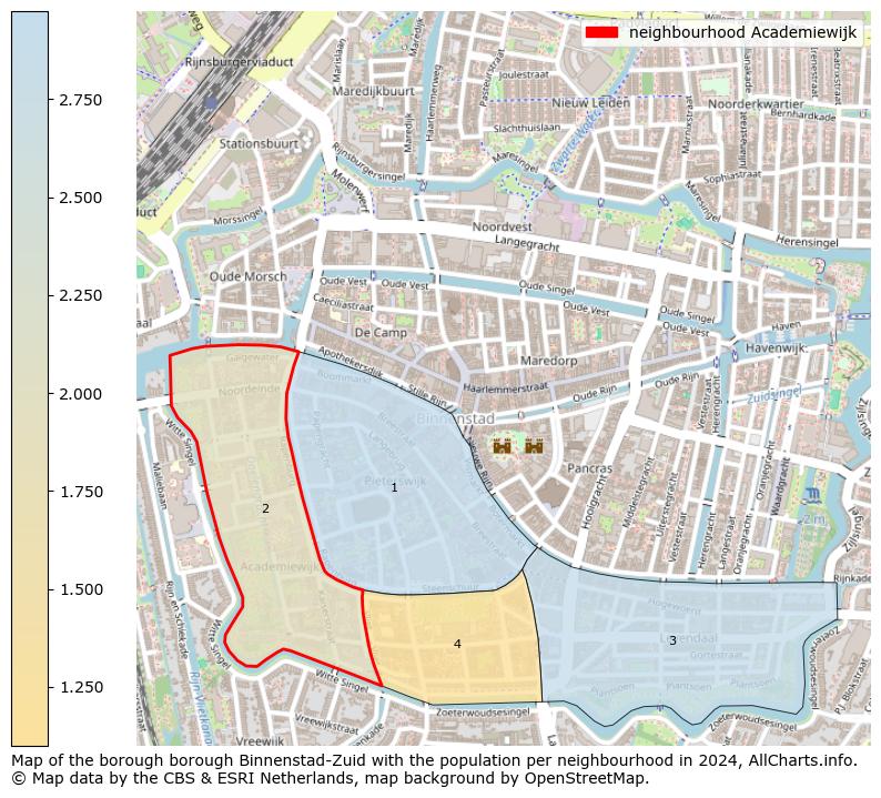 Image of the neighbourhood Academiewijk at the map. This image is used as introduction to this page. This page shows a lot of information about the population in the neighbourhood Academiewijk (such as the distribution by age groups of the residents, the composition of households, whether inhabitants are natives or Dutch with an immigration background, data about the houses (numbers, types, price development, use, type of property, ...) and more (car ownership, energy consumption, ...) based on open data from the Dutch Central Bureau of Statistics and various other sources!