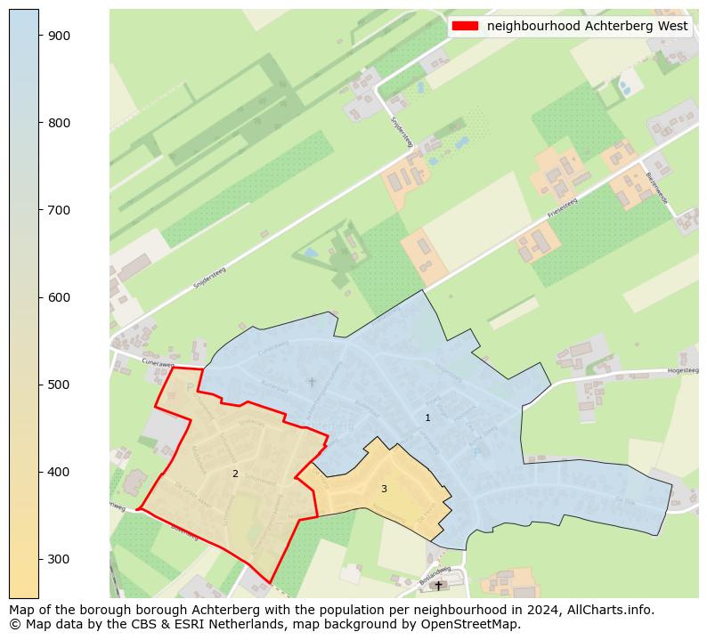 Image of the neighbourhood Achterberg West at the map. This image is used as introduction to this page. This page shows a lot of information about the population in the neighbourhood Achterberg West (such as the distribution by age groups of the residents, the composition of households, whether inhabitants are natives or Dutch with an immigration background, data about the houses (numbers, types, price development, use, type of property, ...) and more (car ownership, energy consumption, ...) based on open data from the Dutch Central Bureau of Statistics and various other sources!