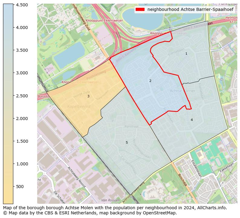 Image of the neighbourhood Achtse Barrier-Spaaihoef at the map. This image is used as introduction to this page. This page shows a lot of information about the population in the neighbourhood Achtse Barrier-Spaaihoef (such as the distribution by age groups of the residents, the composition of households, whether inhabitants are natives or Dutch with an immigration background, data about the houses (numbers, types, price development, use, type of property, ...) and more (car ownership, energy consumption, ...) based on open data from the Dutch Central Bureau of Statistics and various other sources!