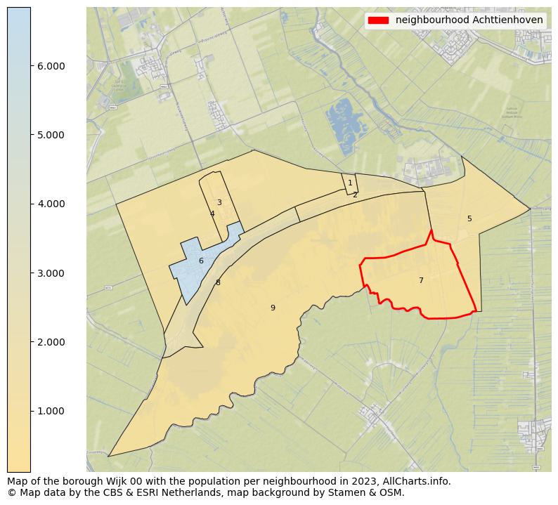 Map of the borough Wijk 00 with the population per neighbourhood in 2023. This page shows a lot of information about residents (such as the distribution by age groups, family composition, gender, native or Dutch with an immigration background, ...), homes (numbers, types, price development, use, type of property, ...) and more (car ownership, energy consumption, ...) based on open data from the Dutch Central Bureau of Statistics and various other sources!