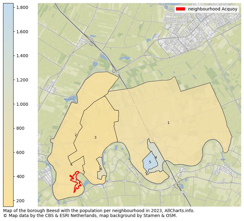 Map of the borough Beesd with the population per neighbourhood in 2023. This page shows a lot of information about residents (such as the distribution by age groups, family composition, gender, native or Dutch with an immigration background, ...), homes (numbers, types, price development, use, type of property, ...) and more (car ownership, energy consumption, ...) based on open data from the Dutch Central Bureau of Statistics and various other sources!