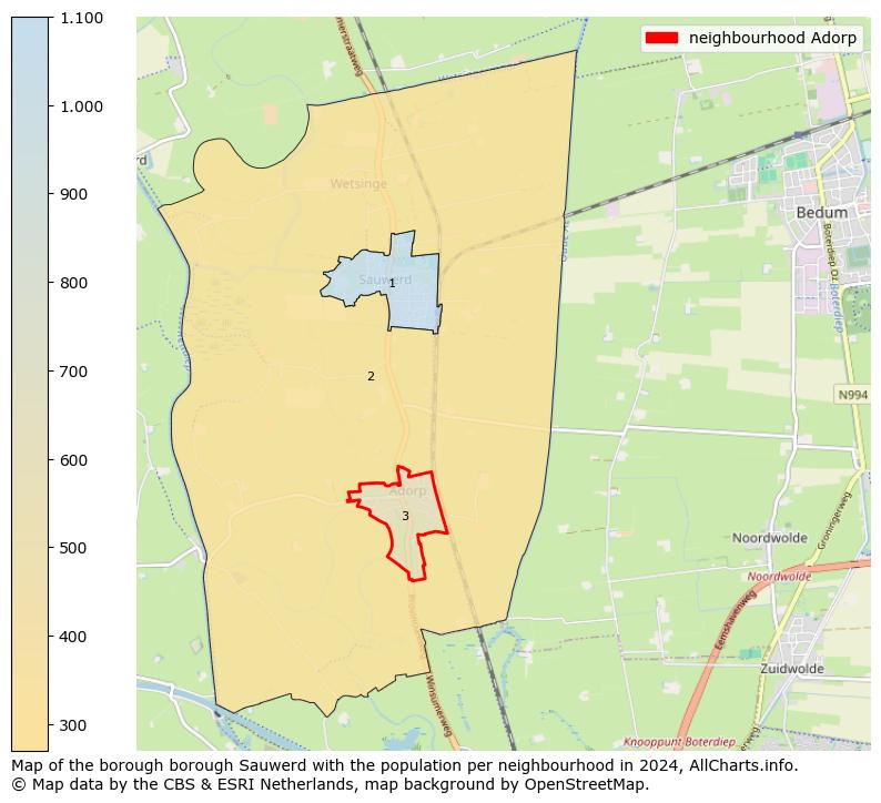 Image of the neighbourhood Adorp at the map. This image is used as introduction to this page. This page shows a lot of information about the population in the neighbourhood Adorp (such as the distribution by age groups of the residents, the composition of households, whether inhabitants are natives or Dutch with an immigration background, data about the houses (numbers, types, price development, use, type of property, ...) and more (car ownership, energy consumption, ...) based on open data from the Dutch Central Bureau of Statistics and various other sources!