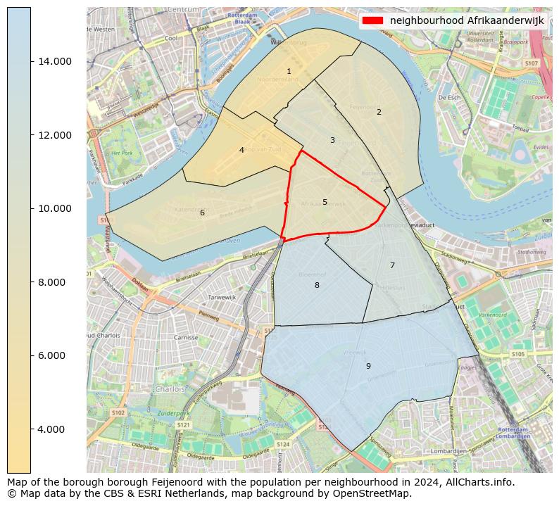 Image of the neighbourhood Afrikaanderwijk at the map. This image is used as introduction to this page. This page shows a lot of information about the population in the neighbourhood Afrikaanderwijk (such as the distribution by age groups of the residents, the composition of households, whether inhabitants are natives or Dutch with an immigration background, data about the houses (numbers, types, price development, use, type of property, ...) and more (car ownership, energy consumption, ...) based on open data from the Dutch Central Bureau of Statistics and various other sources!