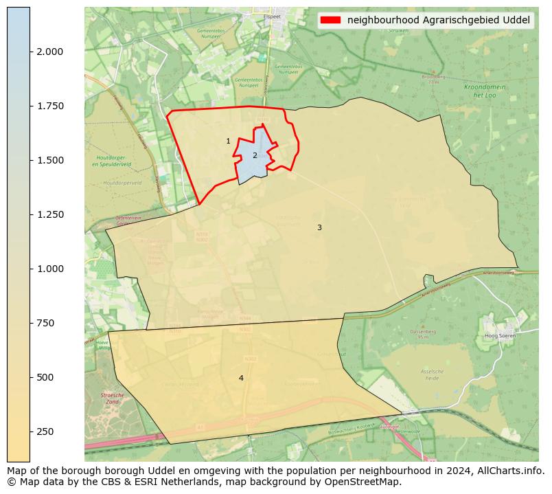 Image of the neighbourhood Agrarischgebied Uddel at the map. This image is used as introduction to this page. This page shows a lot of information about the population in the neighbourhood Agrarischgebied Uddel (such as the distribution by age groups of the residents, the composition of households, whether inhabitants are natives or Dutch with an immigration background, data about the houses (numbers, types, price development, use, type of property, ...) and more (car ownership, energy consumption, ...) based on open data from the Dutch Central Bureau of Statistics and various other sources!