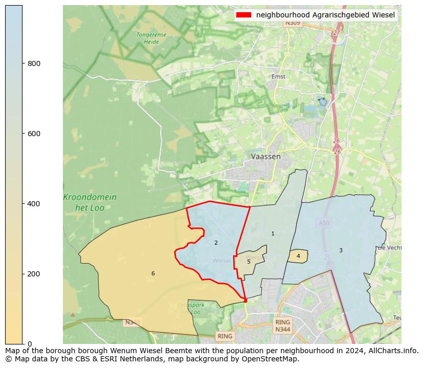 Image of the neighbourhood Agrarischgebied Wiesel at the map. This image is used as introduction to this page. This page shows a lot of information about the population in the neighbourhood Agrarischgebied Wiesel (such as the distribution by age groups of the residents, the composition of households, whether inhabitants are natives or Dutch with an immigration background, data about the houses (numbers, types, price development, use, type of property, ...) and more (car ownership, energy consumption, ...) based on open data from the Dutch Central Bureau of Statistics and various other sources!