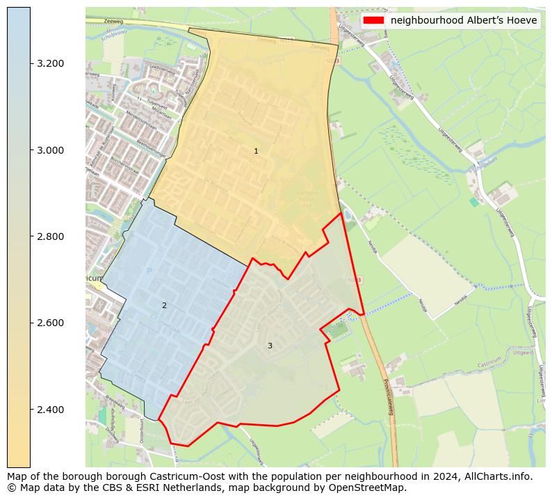 Image of the neighbourhood Albert’s Hoeve at the map. This image is used as introduction to this page. This page shows a lot of information about the population in the neighbourhood Albert’s Hoeve (such as the distribution by age groups of the residents, the composition of households, whether inhabitants are natives or Dutch with an immigration background, data about the houses (numbers, types, price development, use, type of property, ...) and more (car ownership, energy consumption, ...) based on open data from the Dutch Central Bureau of Statistics and various other sources!