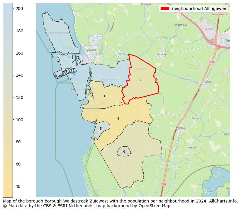 Image of the neighbourhood Allingawier at the map. This image is used as introduction to this page. This page shows a lot of information about the population in the neighbourhood Allingawier (such as the distribution by age groups of the residents, the composition of households, whether inhabitants are natives or Dutch with an immigration background, data about the houses (numbers, types, price development, use, type of property, ...) and more (car ownership, energy consumption, ...) based on open data from the Dutch Central Bureau of Statistics and various other sources!