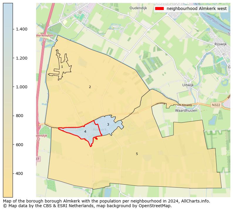 Image of the neighbourhood Almkerk west at the map. This image is used as introduction to this page. This page shows a lot of information about the population in the neighbourhood Almkerk west (such as the distribution by age groups of the residents, the composition of households, whether inhabitants are natives or Dutch with an immigration background, data about the houses (numbers, types, price development, use, type of property, ...) and more (car ownership, energy consumption, ...) based on open data from the Dutch Central Bureau of Statistics and various other sources!