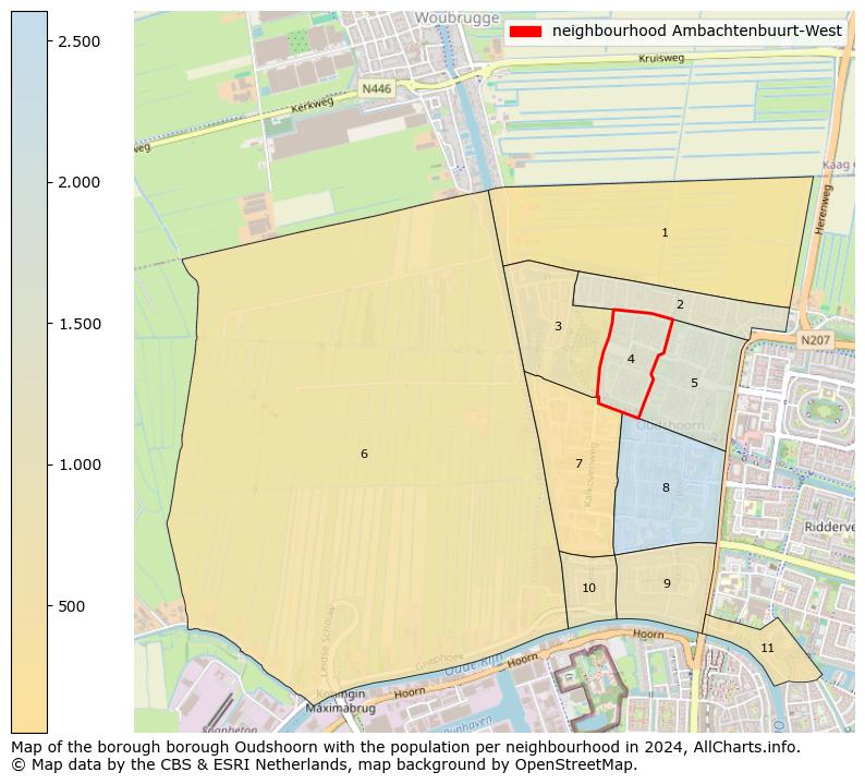 Image of the neighbourhood Ambachtenbuurt-West at the map. This image is used as introduction to this page. This page shows a lot of information about the population in the neighbourhood Ambachtenbuurt-West (such as the distribution by age groups of the residents, the composition of households, whether inhabitants are natives or Dutch with an immigration background, data about the houses (numbers, types, price development, use, type of property, ...) and more (car ownership, energy consumption, ...) based on open data from the Dutch Central Bureau of Statistics and various other sources!