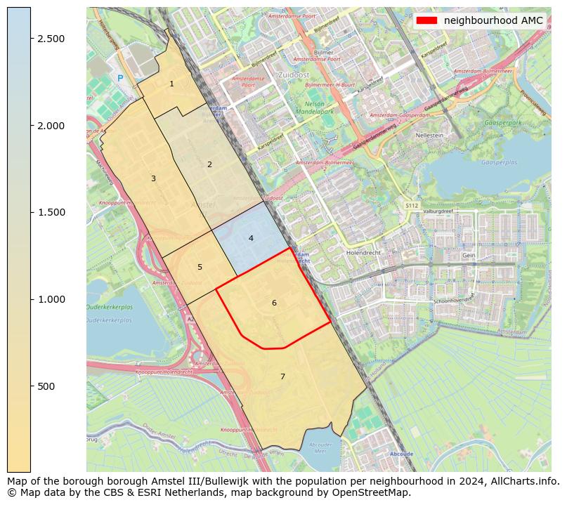 Image of the neighbourhood AMC at the map. This image is used as introduction to this page. This page shows a lot of information about the population in the neighbourhood AMC (such as the distribution by age groups of the residents, the composition of households, whether inhabitants are natives or Dutch with an immigration background, data about the houses (numbers, types, price development, use, type of property, ...) and more (car ownership, energy consumption, ...) based on open data from the Dutch Central Bureau of Statistics and various other sources!