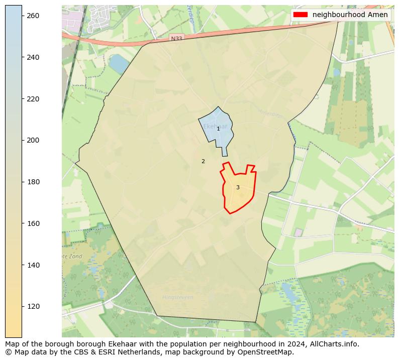 Image of the neighbourhood Amen at the map. This image is used as introduction to this page. This page shows a lot of information about the population in the neighbourhood Amen (such as the distribution by age groups of the residents, the composition of households, whether inhabitants are natives or Dutch with an immigration background, data about the houses (numbers, types, price development, use, type of property, ...) and more (car ownership, energy consumption, ...) based on open data from the Dutch Central Bureau of Statistics and various other sources!