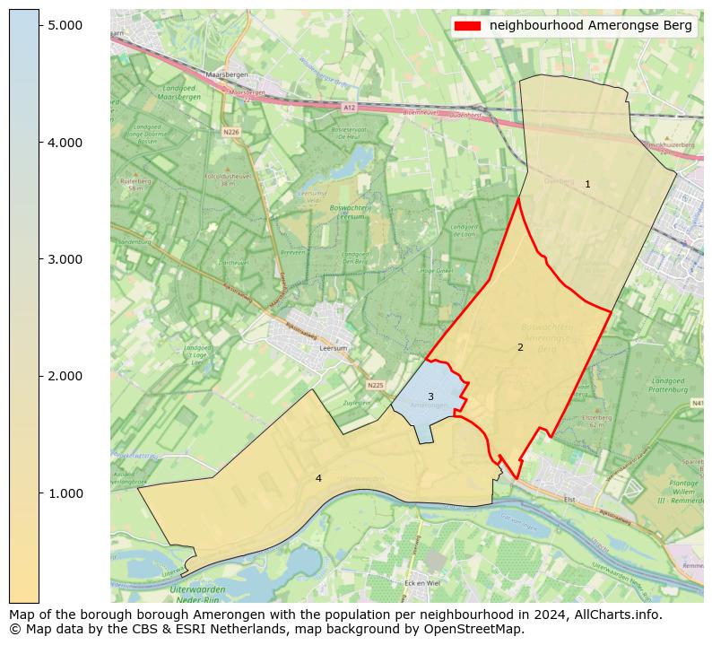 Image of the neighbourhood Amerongse Berg at the map. This image is used as introduction to this page. This page shows a lot of information about the population in the neighbourhood Amerongse Berg (such as the distribution by age groups of the residents, the composition of households, whether inhabitants are natives or Dutch with an immigration background, data about the houses (numbers, types, price development, use, type of property, ...) and more (car ownership, energy consumption, ...) based on open data from the Dutch Central Bureau of Statistics and various other sources!