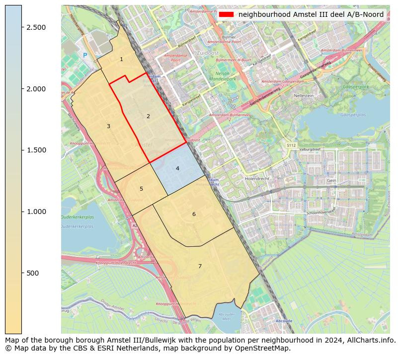 Image of the neighbourhood Amstel III deel A/B-Noord at the map. This image is used as introduction to this page. This page shows a lot of information about the population in the neighbourhood Amstel III deel A/B-Noord (such as the distribution by age groups of the residents, the composition of households, whether inhabitants are natives or Dutch with an immigration background, data about the houses (numbers, types, price development, use, type of property, ...) and more (car ownership, energy consumption, ...) based on open data from the Dutch Central Bureau of Statistics and various other sources!