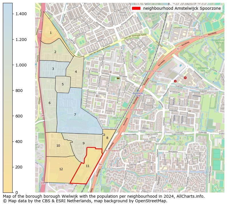 Image of the neighbourhood Amstelwijck Spoorzone at the map. This image is used as introduction to this page. This page shows a lot of information about the population in the neighbourhood Amstelwijck Spoorzone (such as the distribution by age groups of the residents, the composition of households, whether inhabitants are natives or Dutch with an immigration background, data about the houses (numbers, types, price development, use, type of property, ...) and more (car ownership, energy consumption, ...) based on open data from the Dutch Central Bureau of Statistics and various other sources!