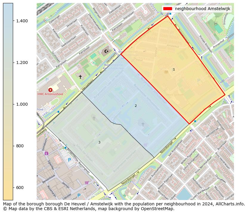 Image of the neighbourhood Amstelwijk at the map. This image is used as introduction to this page. This page shows a lot of information about the population in the neighbourhood Amstelwijk (such as the distribution by age groups of the residents, the composition of households, whether inhabitants are natives or Dutch with an immigration background, data about the houses (numbers, types, price development, use, type of property, ...) and more (car ownership, energy consumption, ...) based on open data from the Dutch Central Bureau of Statistics and various other sources!