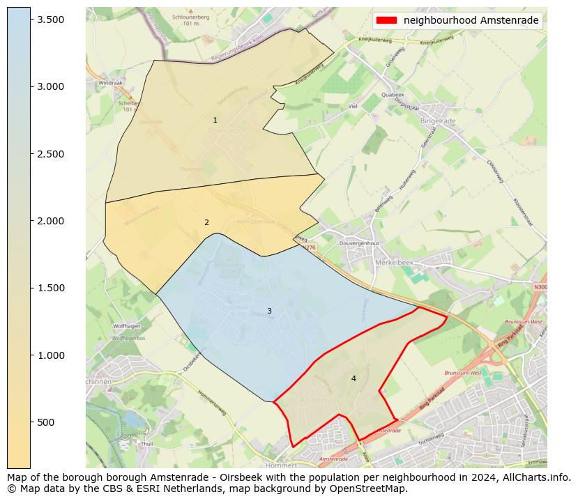 Image of the neighbourhood Amstenrade at the map. This image is used as introduction to this page. This page shows a lot of information about the population in the neighbourhood Amstenrade (such as the distribution by age groups of the residents, the composition of households, whether inhabitants are natives or Dutch with an immigration background, data about the houses (numbers, types, price development, use, type of property, ...) and more (car ownership, energy consumption, ...) based on open data from the Dutch Central Bureau of Statistics and various other sources!