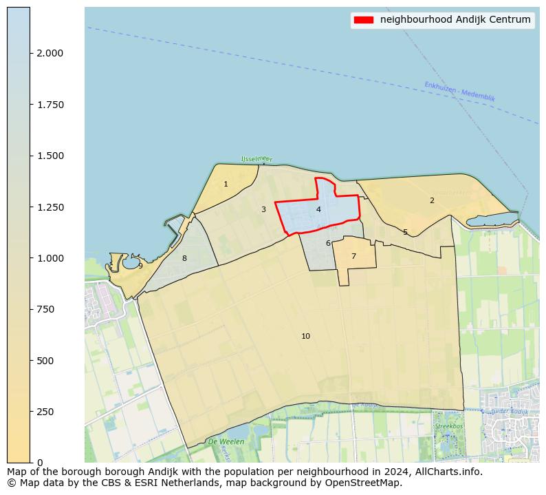 Image of the neighbourhood Andijk Centrum at the map. This image is used as introduction to this page. This page shows a lot of information about the population in the neighbourhood Andijk Centrum (such as the distribution by age groups of the residents, the composition of households, whether inhabitants are natives or Dutch with an immigration background, data about the houses (numbers, types, price development, use, type of property, ...) and more (car ownership, energy consumption, ...) based on open data from the Dutch Central Bureau of Statistics and various other sources!