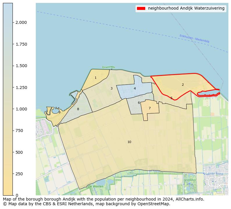 Image of the neighbourhood Andijk Waterzuivering at the map. This image is used as introduction to this page. This page shows a lot of information about the population in the neighbourhood Andijk Waterzuivering (such as the distribution by age groups of the residents, the composition of households, whether inhabitants are natives or Dutch with an immigration background, data about the houses (numbers, types, price development, use, type of property, ...) and more (car ownership, energy consumption, ...) based on open data from the Dutch Central Bureau of Statistics and various other sources!