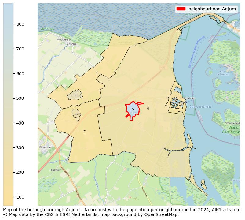 Image of the neighbourhood Anjum at the map. This image is used as introduction to this page. This page shows a lot of information about the population in the neighbourhood Anjum (such as the distribution by age groups of the residents, the composition of households, whether inhabitants are natives or Dutch with an immigration background, data about the houses (numbers, types, price development, use, type of property, ...) and more (car ownership, energy consumption, ...) based on open data from the Dutch Central Bureau of Statistics and various other sources!