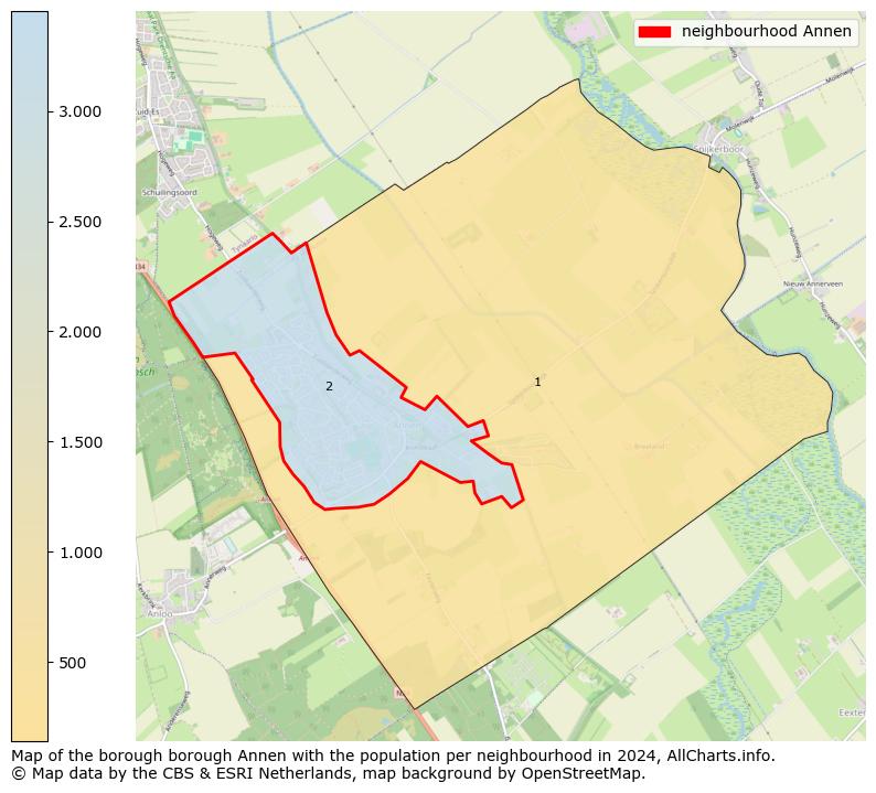 Image of the neighbourhood Annen at the map. This image is used as introduction to this page. This page shows a lot of information about the population in the neighbourhood Annen (such as the distribution by age groups of the residents, the composition of households, whether inhabitants are natives or Dutch with an immigration background, data about the houses (numbers, types, price development, use, type of property, ...) and more (car ownership, energy consumption, ...) based on open data from the Dutch Central Bureau of Statistics and various other sources!