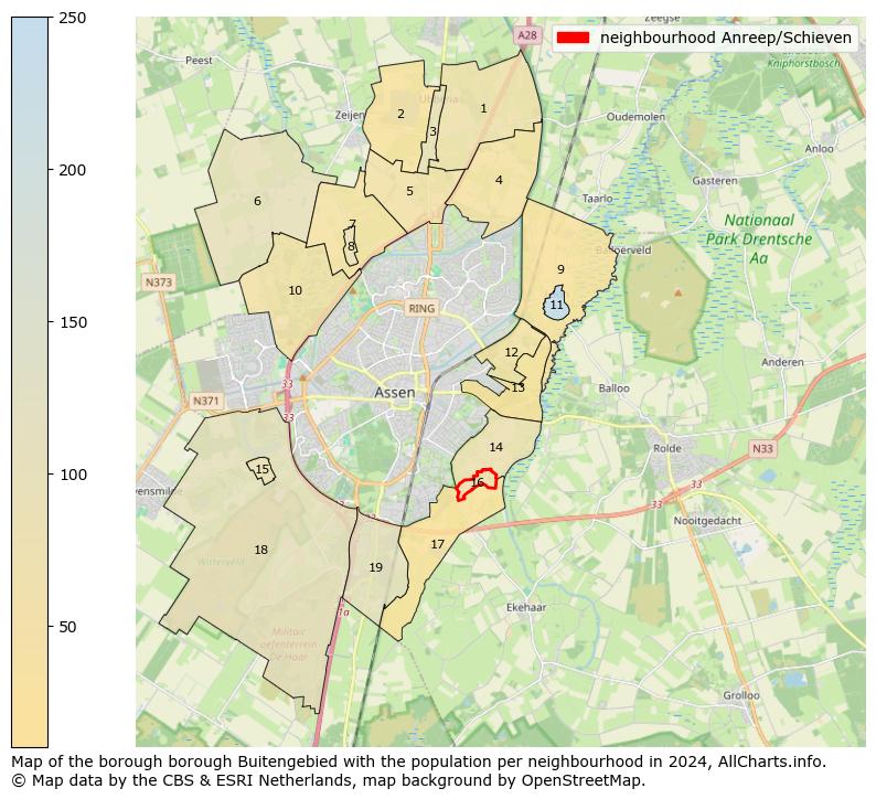 Image of the neighbourhood Anreep/Schieven at the map. This image is used as introduction to this page. This page shows a lot of information about the population in the neighbourhood Anreep/Schieven (such as the distribution by age groups of the residents, the composition of households, whether inhabitants are natives or Dutch with an immigration background, data about the houses (numbers, types, price development, use, type of property, ...) and more (car ownership, energy consumption, ...) based on open data from the Dutch Central Bureau of Statistics and various other sources!