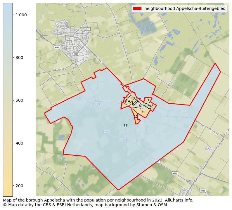Map of the borough Appelscha with the population per neighbourhood in 2023. This page shows a lot of information about residents (such as the distribution by age groups, family composition, gender, native or Dutch with an immigration background, ...), homes (numbers, types, price development, use, type of property, ...) and more (car ownership, energy consumption, ...) based on open data from the Dutch Central Bureau of Statistics and various other sources!