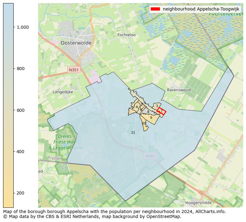 Image of the neighbourhood Appelscha-Toogwijk at the map. This image is used as introduction to this page. This page shows a lot of information about the population in the neighbourhood Appelscha-Toogwijk (such as the distribution by age groups of the residents, the composition of households, whether inhabitants are natives or Dutch with an immigration background, data about the houses (numbers, types, price development, use, type of property, ...) and more (car ownership, energy consumption, ...) based on open data from the Dutch Central Bureau of Statistics and various other sources!