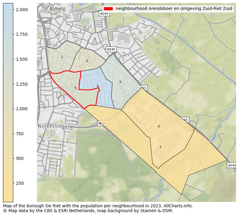 Map Neighbourhood Arendsboer En Omgeving Zuid Riet Zuid Almelo 