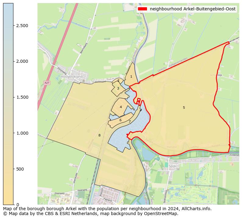 Image of the neighbourhood Arkel-Buitengebied-Oost at the map. This image is used as introduction to this page. This page shows a lot of information about the population in the neighbourhood Arkel-Buitengebied-Oost (such as the distribution by age groups of the residents, the composition of households, whether inhabitants are natives or Dutch with an immigration background, data about the houses (numbers, types, price development, use, type of property, ...) and more (car ownership, energy consumption, ...) based on open data from the Dutch Central Bureau of Statistics and various other sources!