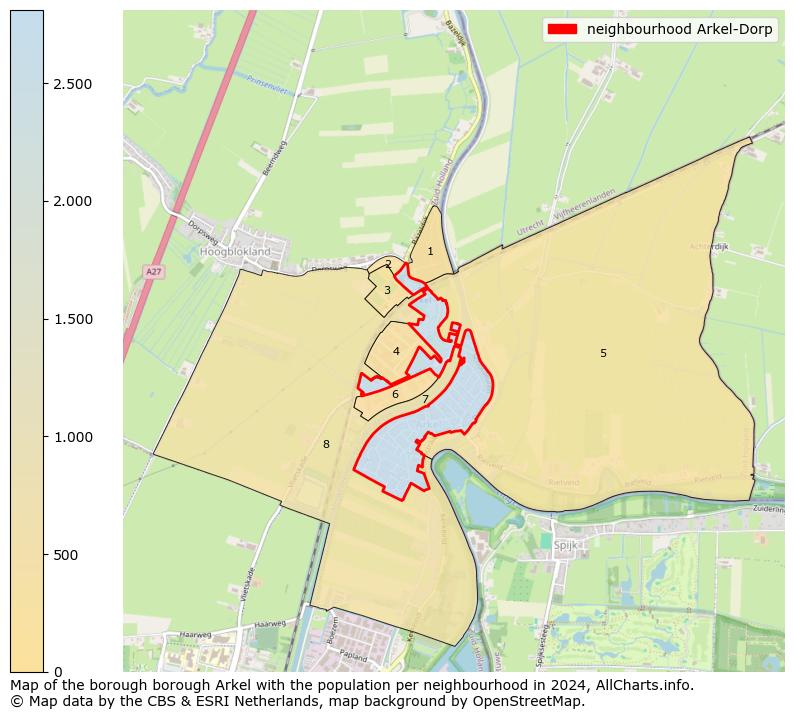 Image of the neighbourhood Arkel-Dorp at the map. This image is used as introduction to this page. This page shows a lot of information about the population in the neighbourhood Arkel-Dorp (such as the distribution by age groups of the residents, the composition of households, whether inhabitants are natives or Dutch with an immigration background, data about the houses (numbers, types, price development, use, type of property, ...) and more (car ownership, energy consumption, ...) based on open data from the Dutch Central Bureau of Statistics and various other sources!