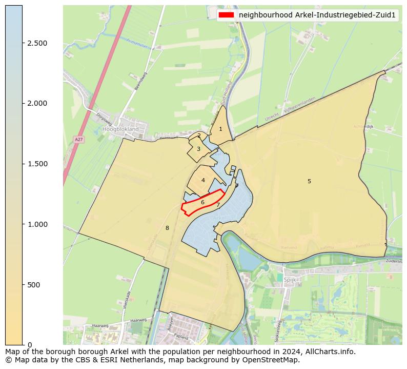 Image of the neighbourhood Arkel-Industriegebied-Zuid1 at the map. This image is used as introduction to this page. This page shows a lot of information about the population in the neighbourhood Arkel-Industriegebied-Zuid1 (such as the distribution by age groups of the residents, the composition of households, whether inhabitants are natives or Dutch with an immigration background, data about the houses (numbers, types, price development, use, type of property, ...) and more (car ownership, energy consumption, ...) based on open data from the Dutch Central Bureau of Statistics and various other sources!